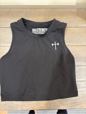 Black Women's Crop Tank Top